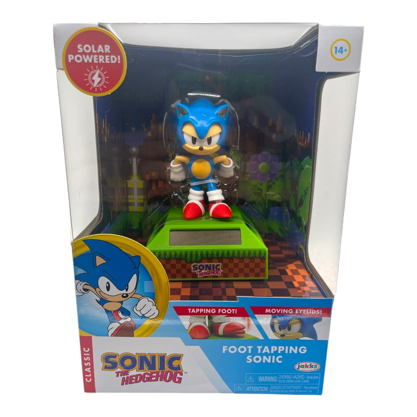 Sonic The Hedgehog Solar Powered 6 Inch Action Figure with Toe Tapper Feature
