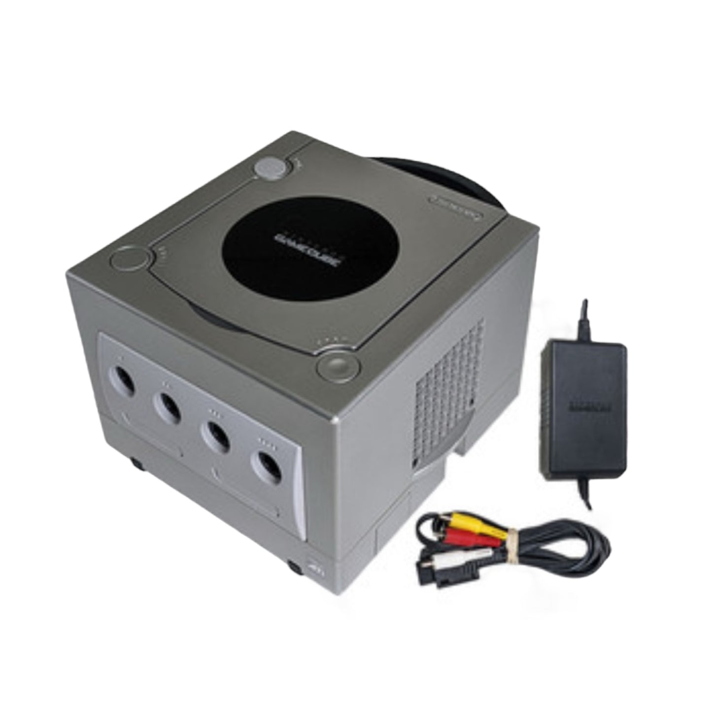 Nintendo GameCube Platinum Console Set – Controller, 59-Block Memory Card, AV & Power Cables