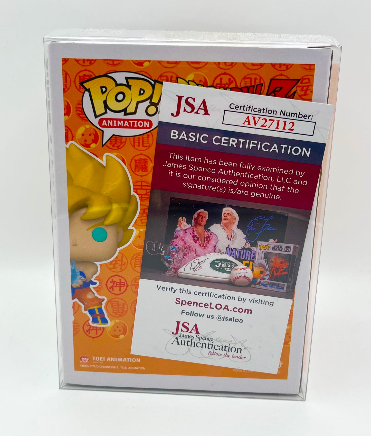 Super Saiyan Goku with Kamehameha Funko Pop #948 autographed by Voice Actor Sean Schemmel