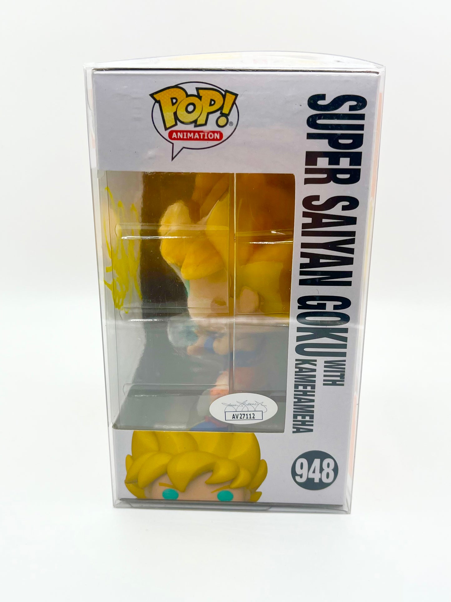 Super Saiyan Goku with Kamehameha Funko Pop #948 autographed by Voice Actor Sean Schemmel