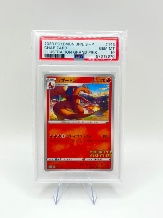 2020 Pokemon Charizard 143 Japanese Grand Prix Illustration PSA 10