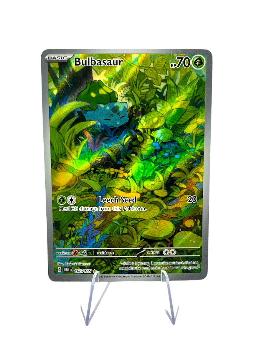 Pokemon Card | 166/165 Bulbasaur Full Art Illustration Rare | SV: 151 [MEW]