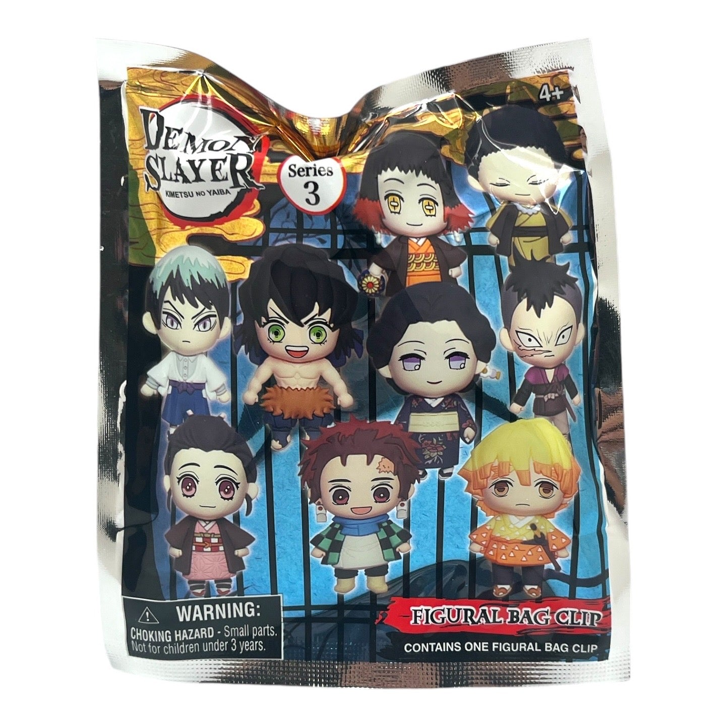 Monogram Demon Slayer 3D Foam 1 Random Blind Bag Clip Key Ring, Series 3