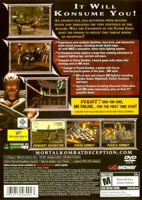 Mortal Kombat: Deception – PlayStation 2 (PS2) Pre‑Owned (Case & Disc Only)
